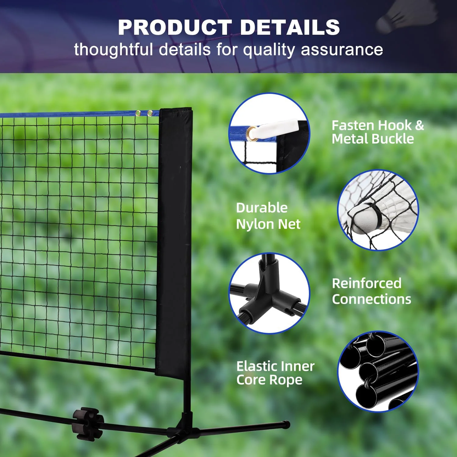 Height Steel 10FT Multi Sport  - Badminton Net ulasan dan harga