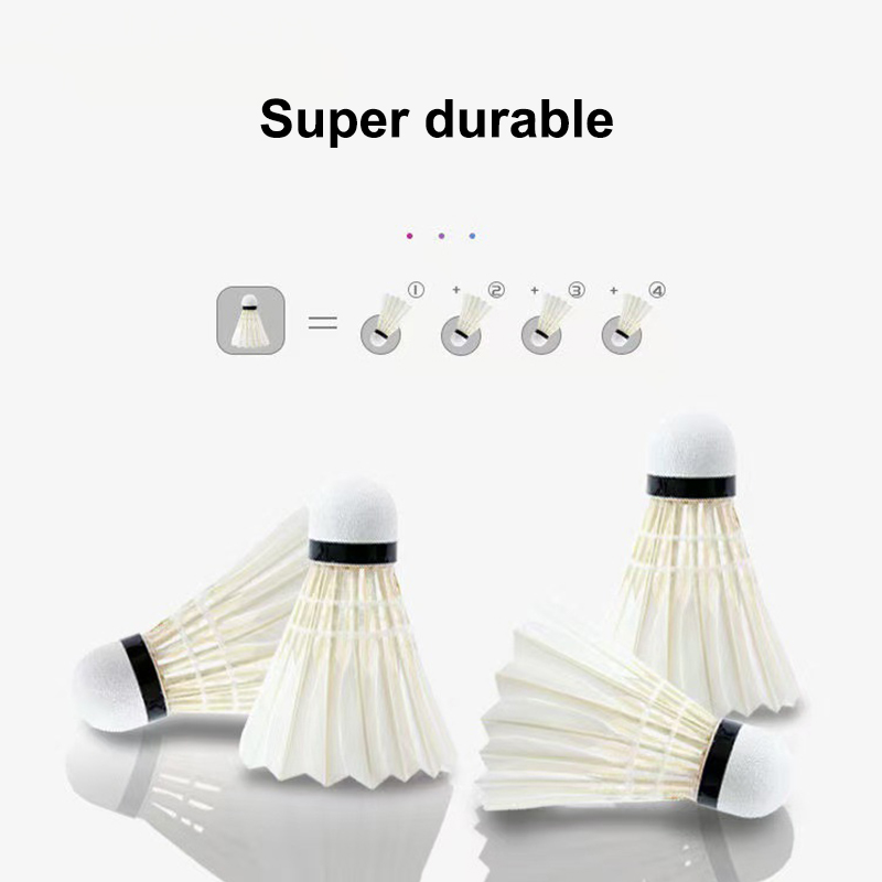 3/6Pcs Badminton Balls Shuttle - Feather Shuttlecock ulasan dan harga