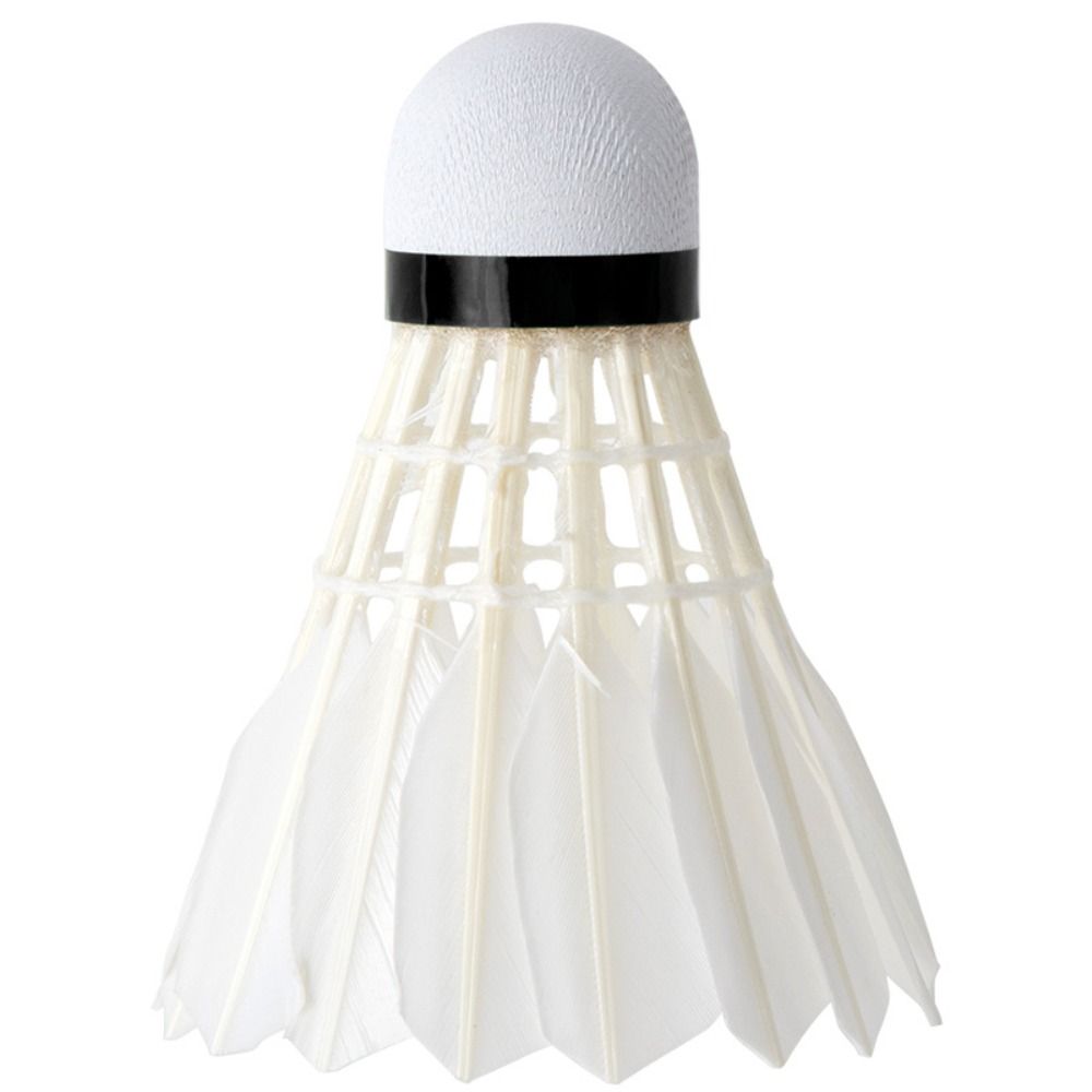 12Pcs Professional White Goose - Feather Shuttlecock ulasan dan harga